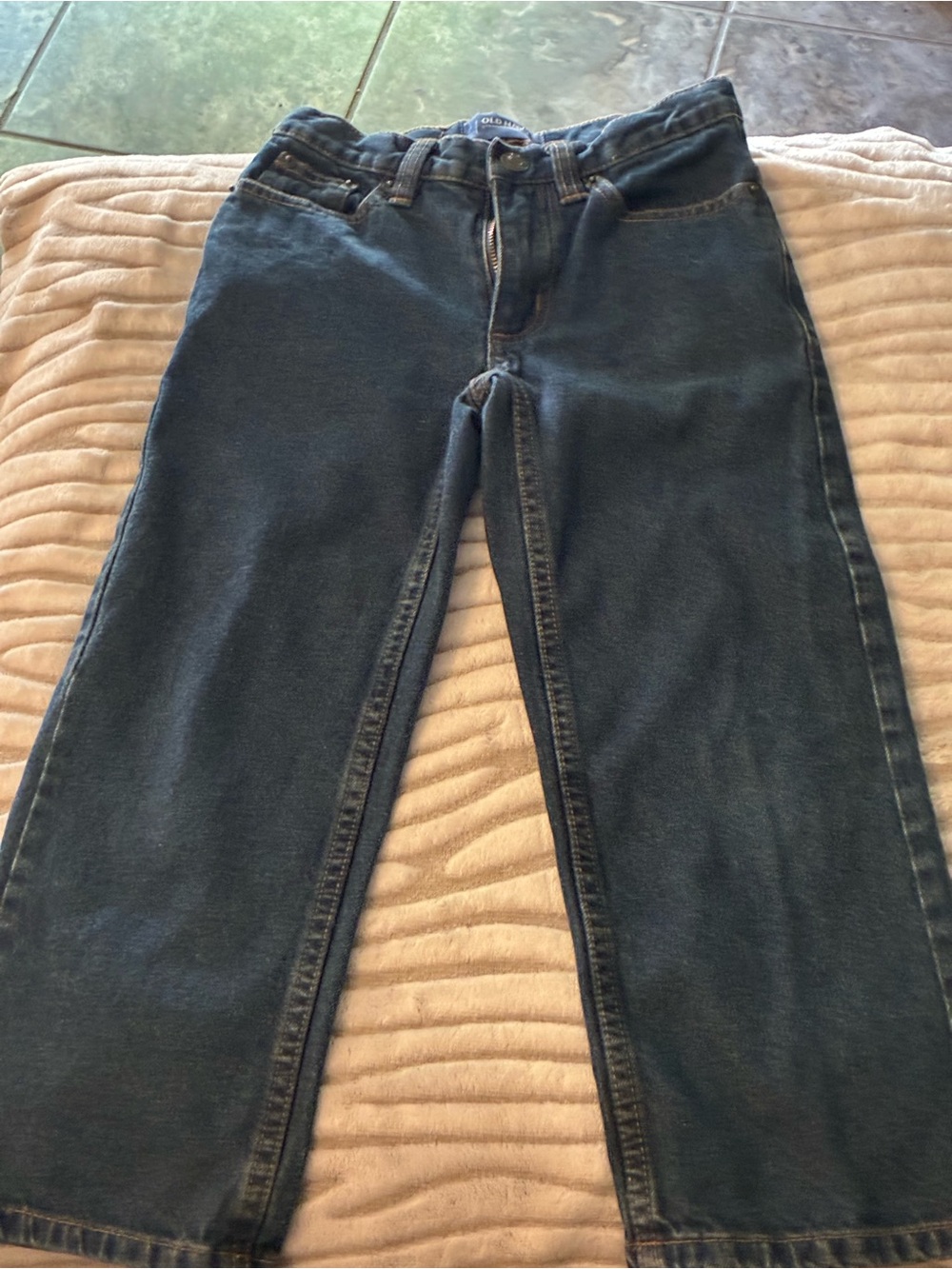 Old Navy Dark Blue Wide-Leg High-Rise Jeans youth 5 regular